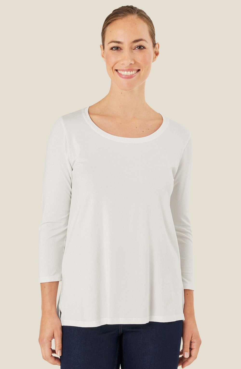 Cecille Cream Jersey Top