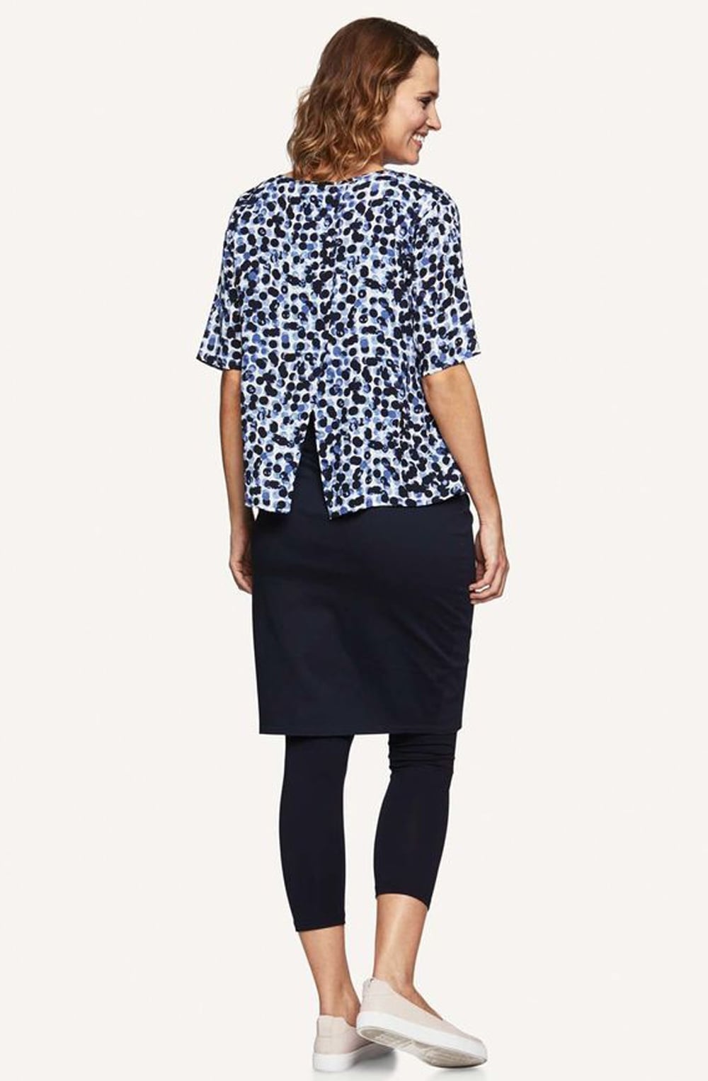 Dadana Abstarct Spot Print Top