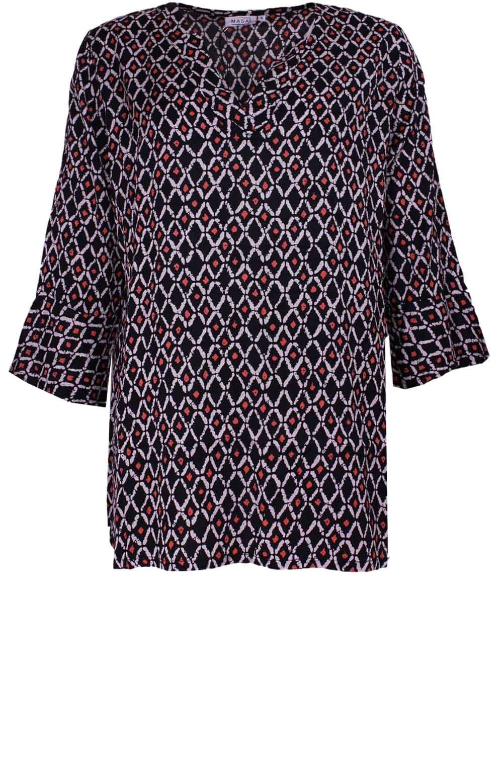 Daimy Orange Org Patterned Top