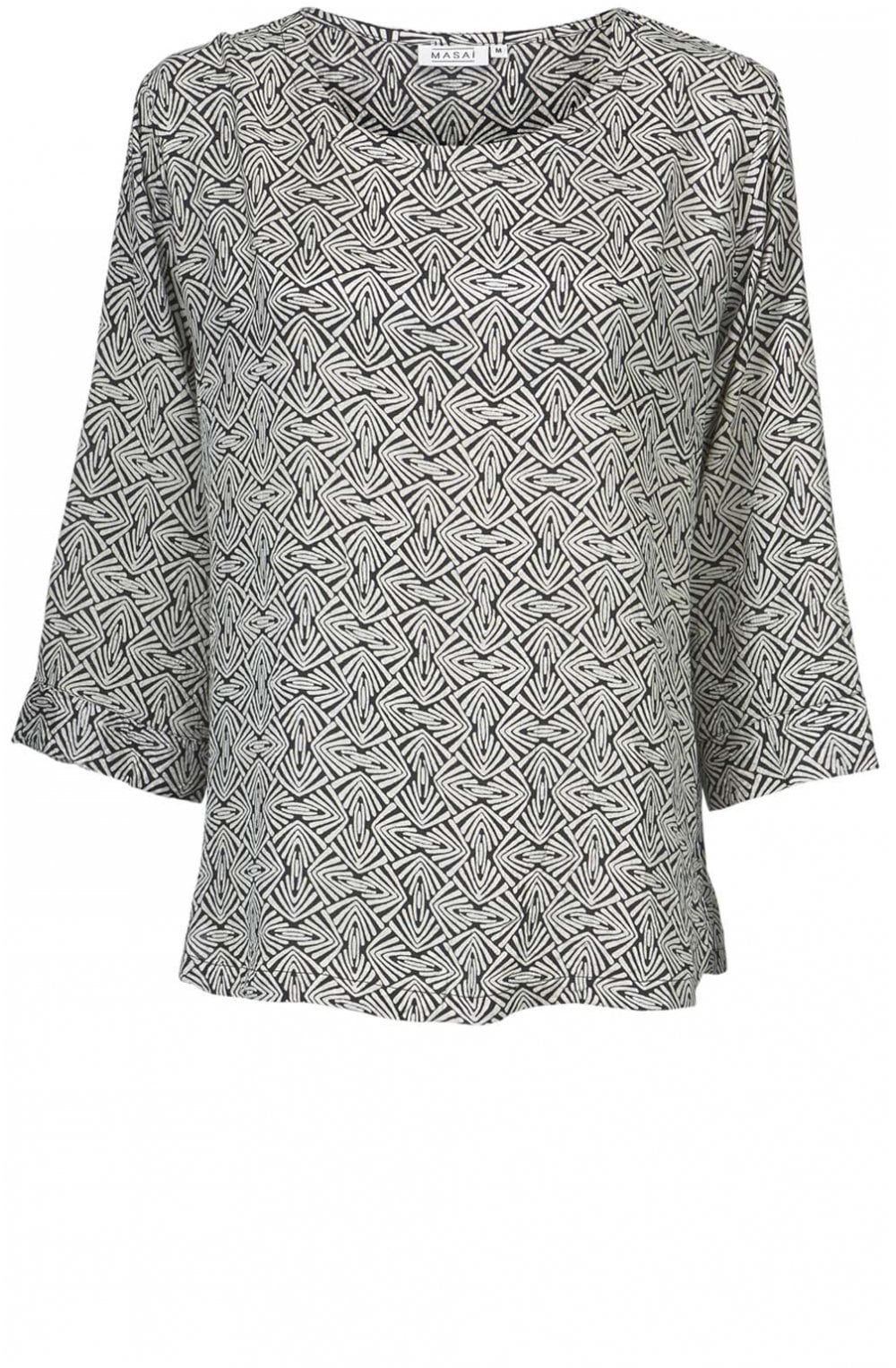 Daina Geometric Print Top