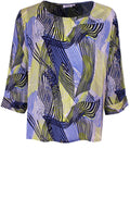 Daina Lime Patterned Top