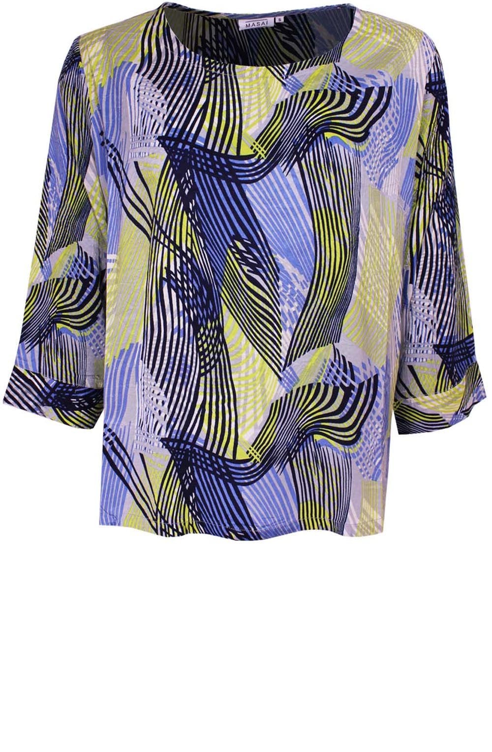 Daina Lime Patterned Top