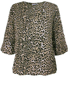 Damali Sand Org Animal Print Top