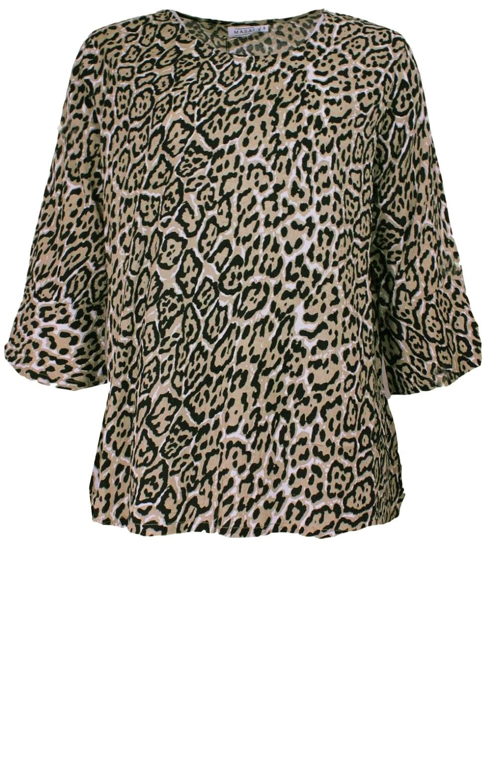 Damali Sand Org Animal Print Top
