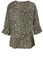 Damali Sand Org Animal Print Top