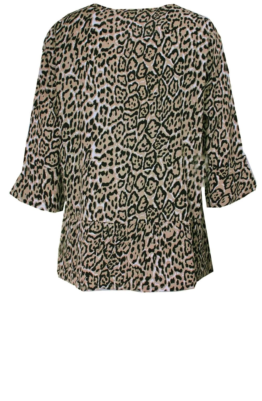 Damali Sand Org Animal Print Top