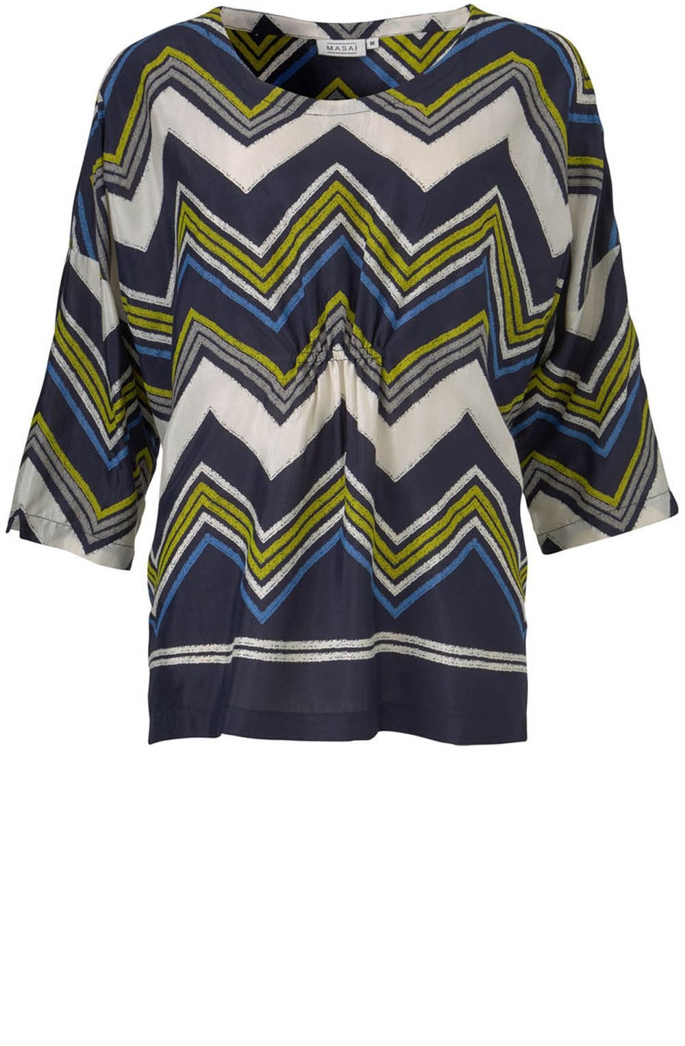 Dana Lime Zig Zag Print Top