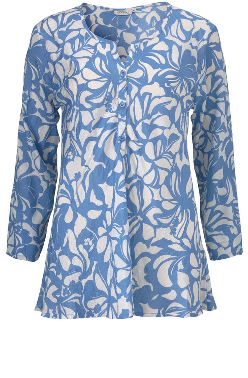 Danica Porcelain Blue Patterned Top