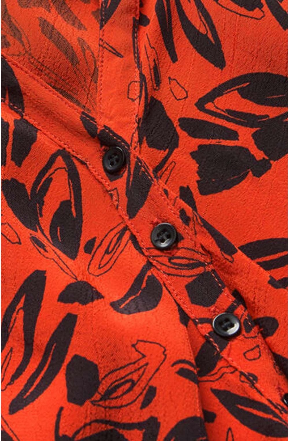 Danica Pumpkin Leaf Print Top