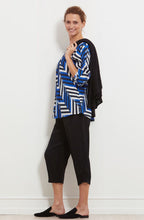 Daniela Greek Blue Stripe Design Top