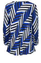 Daniela Greek Blue Stripe Design Top