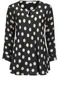 Danita black spotted top