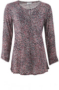 Danita Faded Rose Sheer Polkadot Top