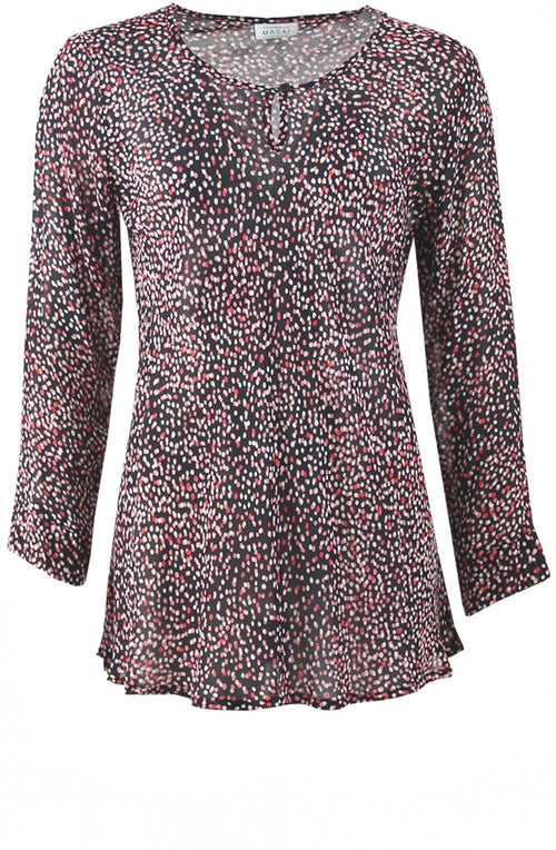 Danita Faded Rose Sheer Polkadot Top