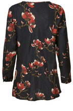 Danita red ochre patterned top