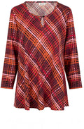 Danita Tango Red Checked Blouse