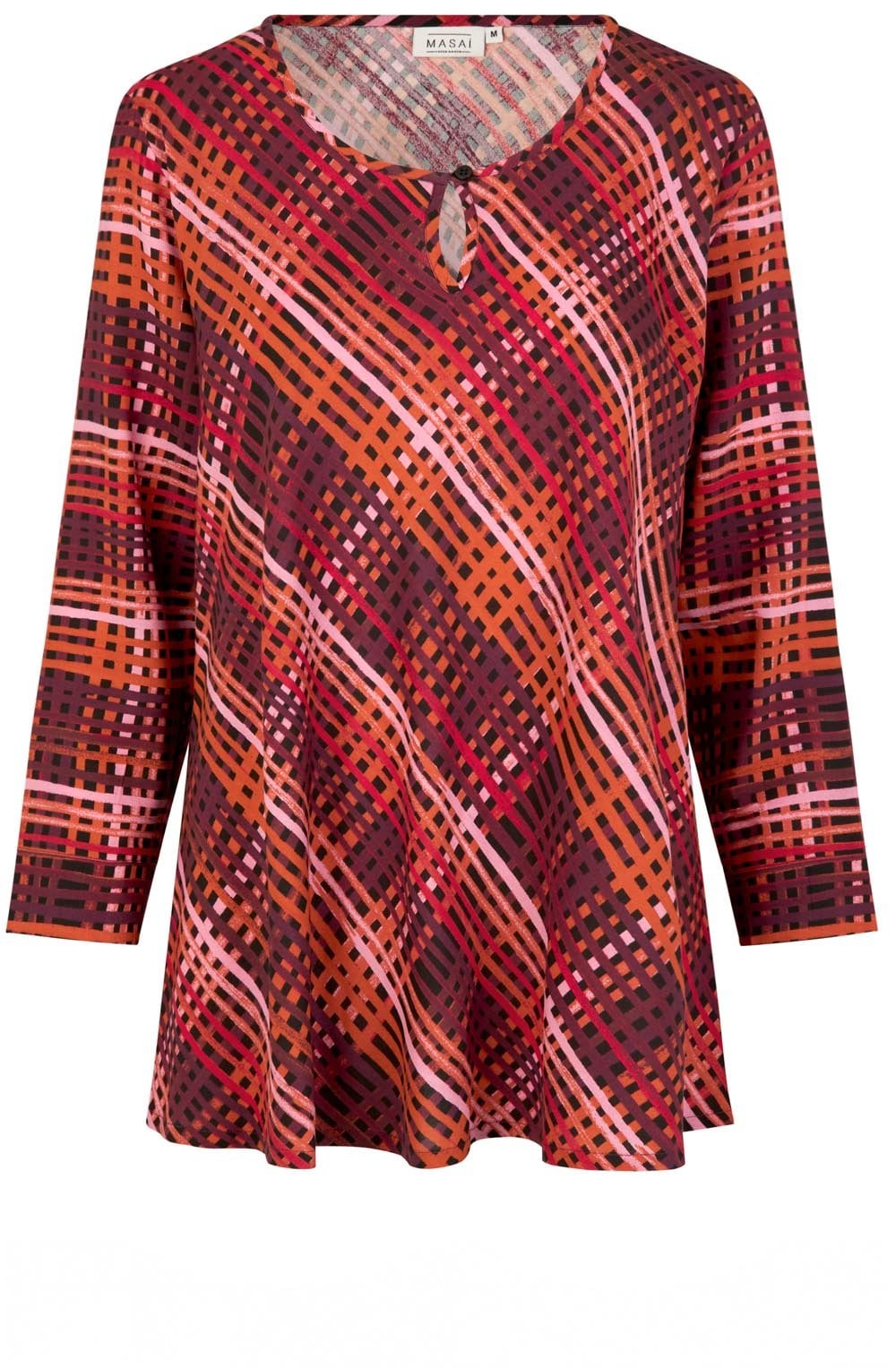 Danita Tango Red Checked Blouse