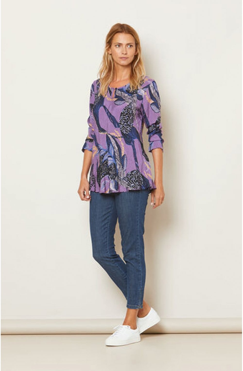 Danita Violet Bold Print Top