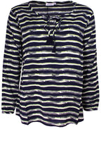 Danuta Lime & Navy Striped Top