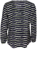 Danuta Lime & Navy Striped Top