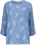 Darby Porcelain Crane Print Top