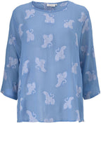 Darby Porcelain Crane Print Top