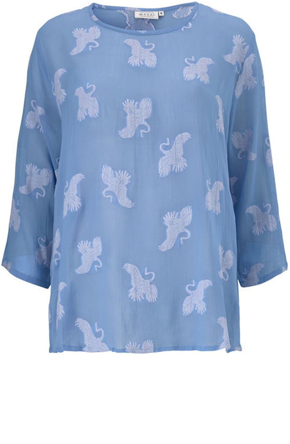 Darby Porcelain Crane Print Top