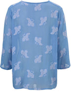 Darby Porcelain Crane Print Top