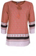 Daria Blush Leaf Design Top