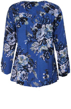 Daria Greek Blue Floral Top