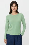 Daritha Green Striped Top