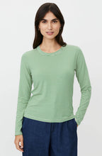 Daritha Green Striped Top
