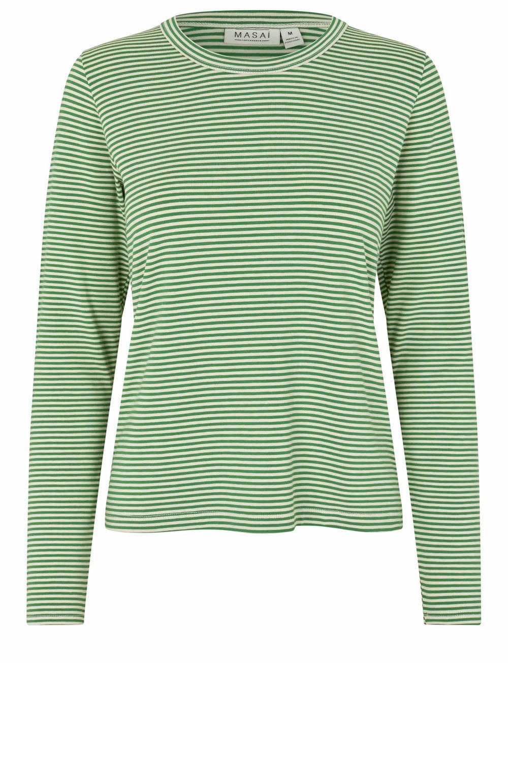 Daritha Green Striped Top