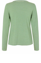 Daritha Green Striped Top