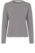 Daritha Navy Striped Top