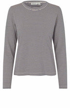 Daritha Navy Striped Top