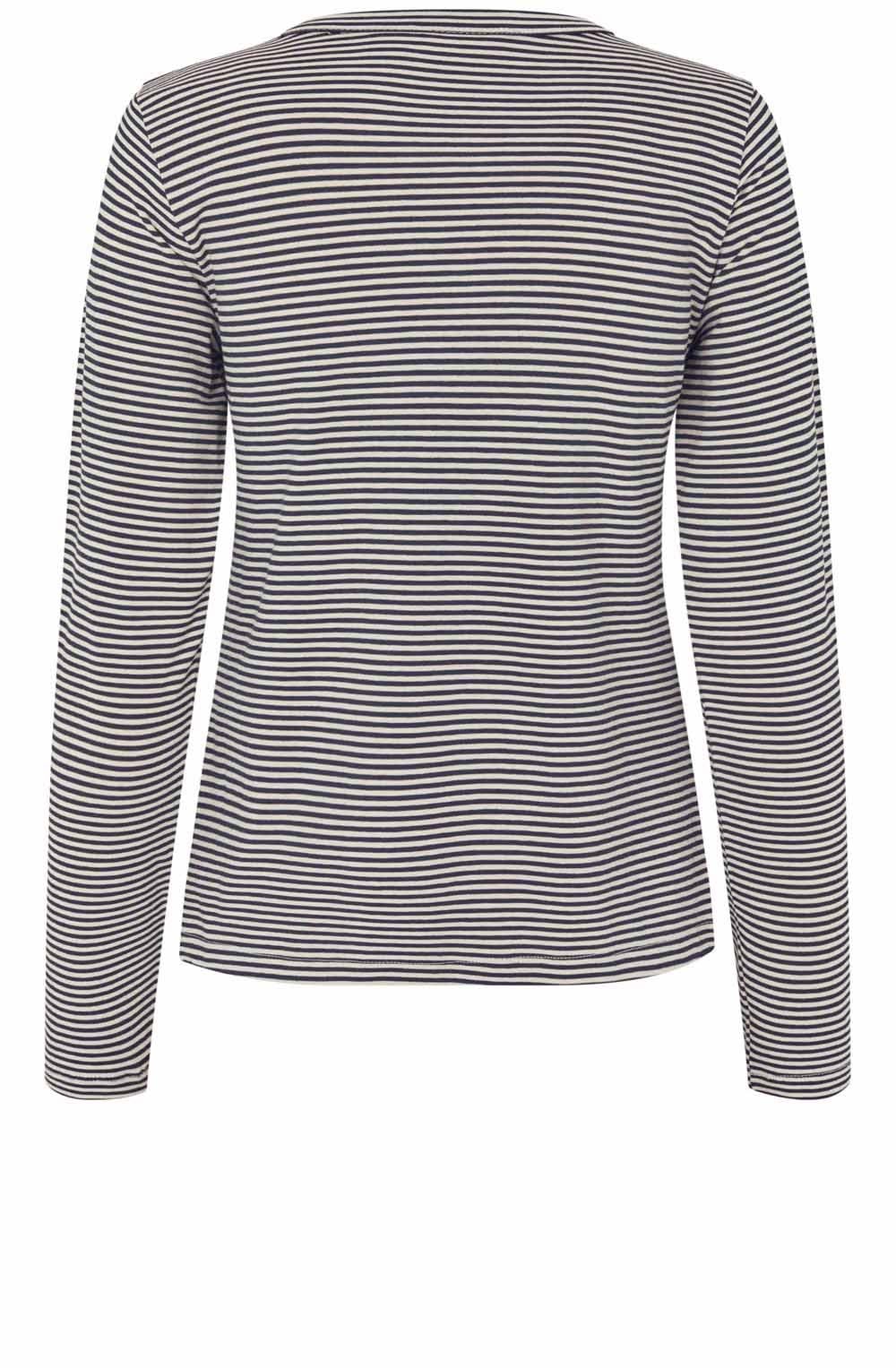 Daritha Navy Striped Top