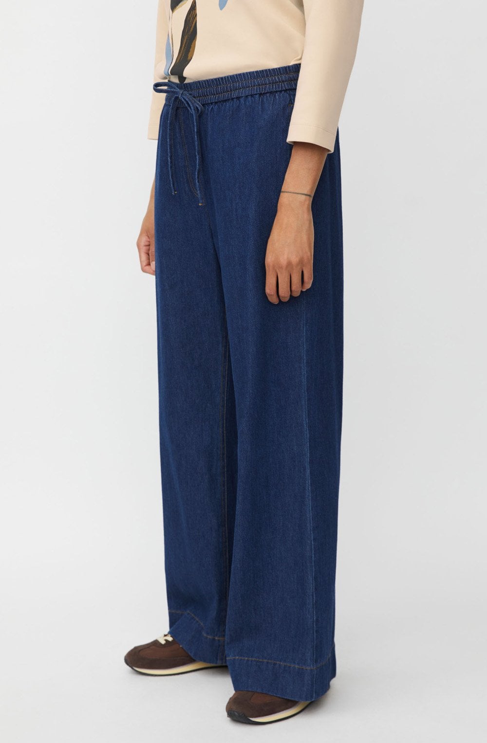 Dark Denim Polyxena Wide Leg Trousers