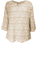 Darla Sand Patterned Top