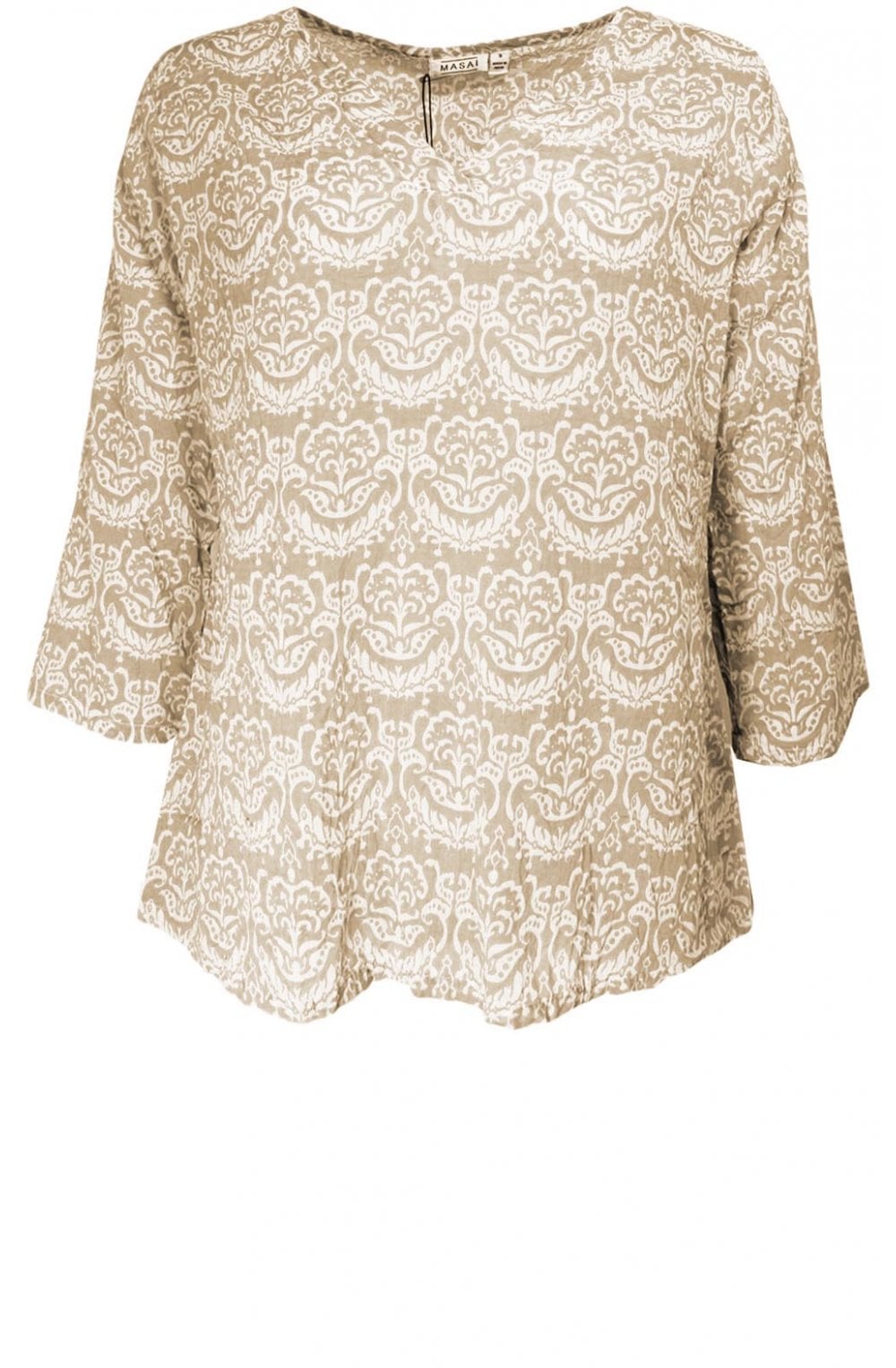 Darla Sand Patterned Top