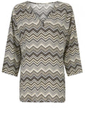 Darla Zig Zag Print Top