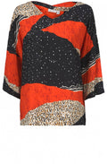 Darleen Bold Print Pumpkin Top