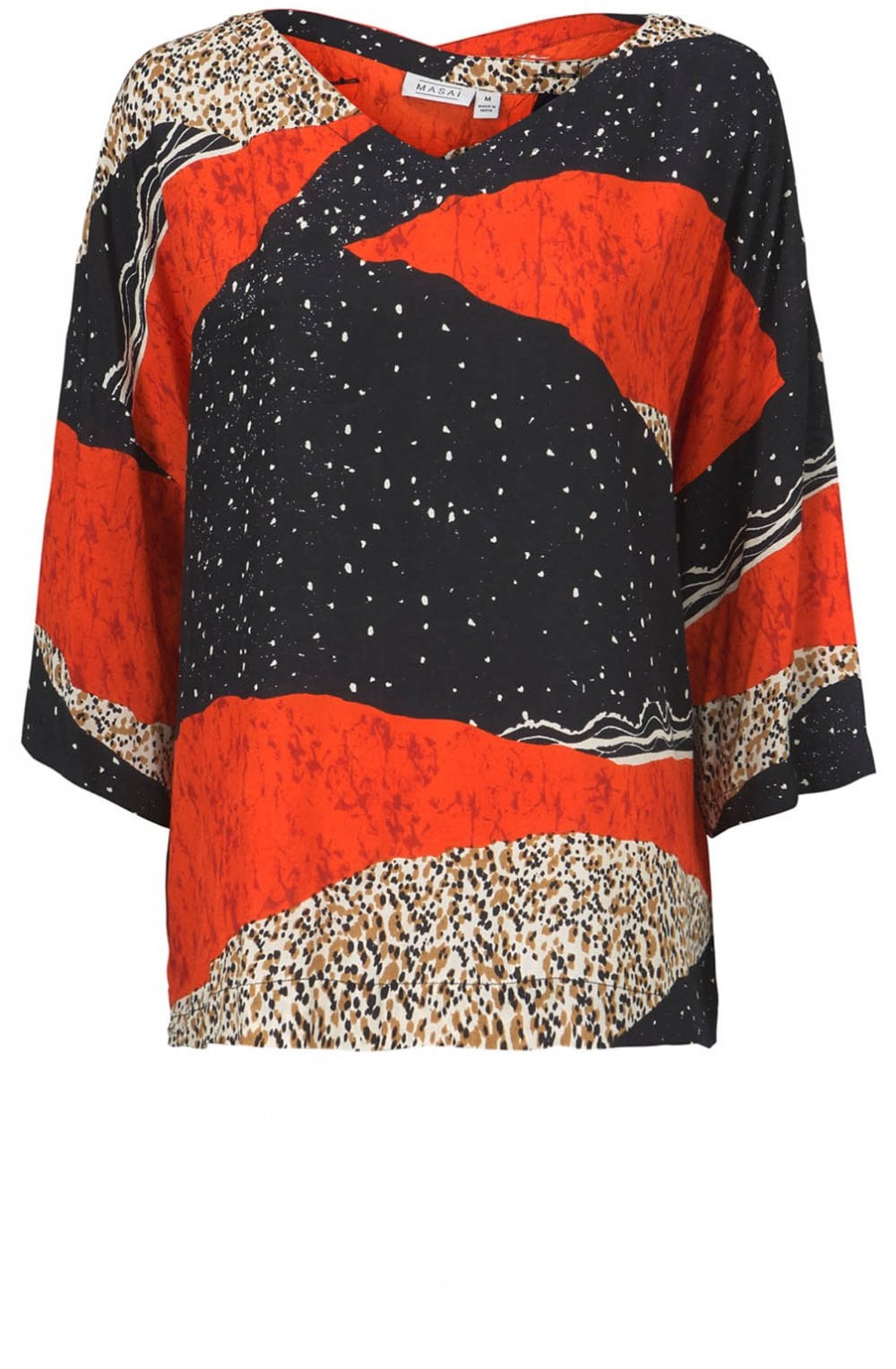Darleen Bold Print Pumpkin Top