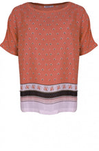Dasha Blush Leaf Print Top