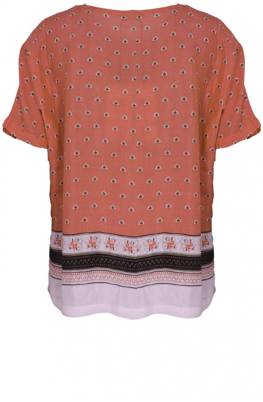 Dasha Blush Leaf Print Top