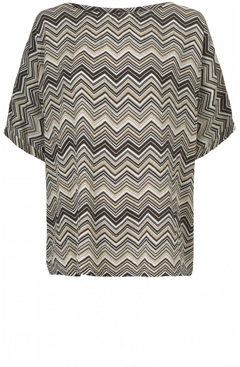 Dasha Zig Zag Print Top