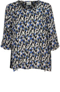 Davenda Diamond Print Top
