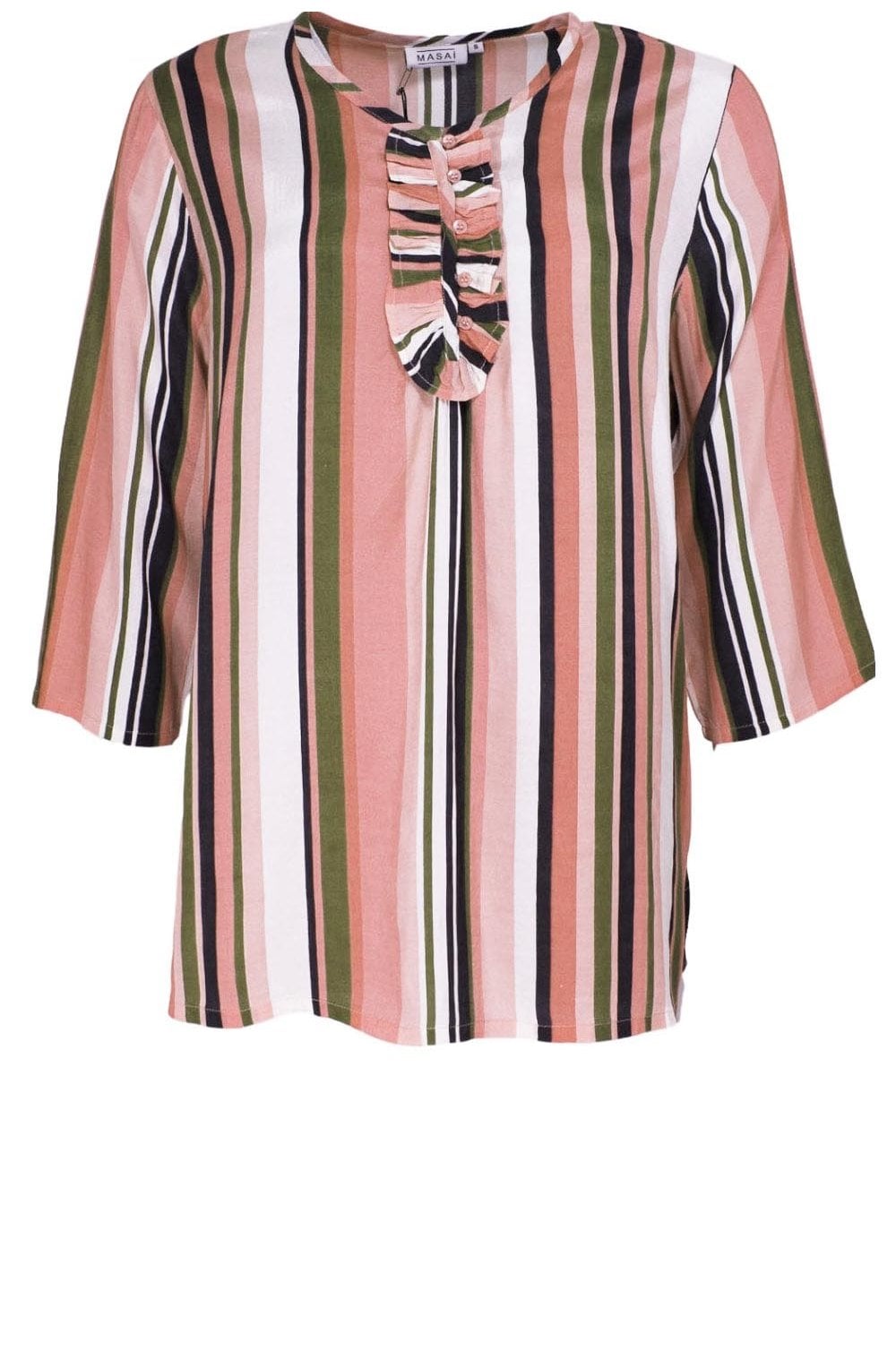Dayna Blush Candy Striped Top