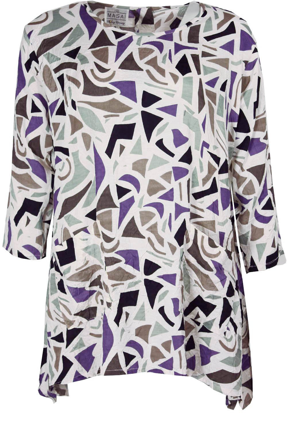 Dea Geometric Print Top