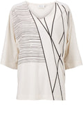 Dejana Stripe Design Top